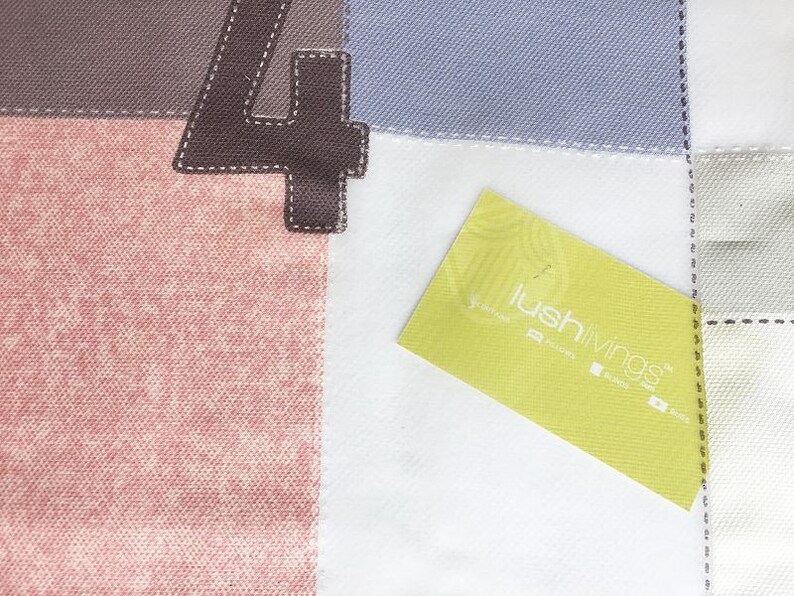 Custom Curtains in Sheer Ivory with Pink Lilac Grape Grey Patchwork Pattern One Panel Custom sizes available