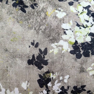 Luxury Custom Curtains Valance Roman Shade in Grey/ Yellow/ White Modern Floral Pattern Fabric image 2