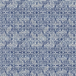 May include: A seamless pattern of blue and white geometric shapes. The pattern is made up of repeating circles and squares, with a subtle gradient effect.