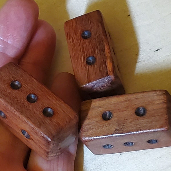 Long Dice for I Ching Readings in Rambutan wood