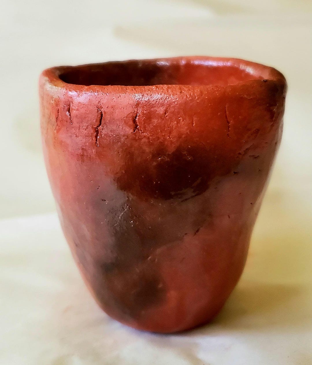 Red Raku Yunomi - Etsy