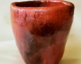 Red Raku Yunomi