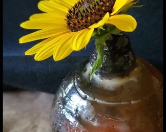 Raku Earthenware Vase with Encaustic Glaze
