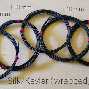 Cuerdas musicales con núcleo de seda y kevlar (envueltas)
