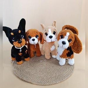 4in1 Plush Dog Breeds , Dogs – Amigurumi Crochet Pattern PDF | Digital Download