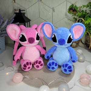 Stitch & Angel Amigurumi Crochet Pattern PDF – Plush Toy Duo | Intermediate Pattern | Digital Download