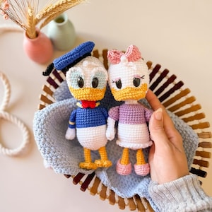 Donald & Daisy Duck Amigurumi Crochet Pattern - PDF Digital Download - Classic Disney Plush Toys