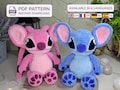 Stitch & Angel Crochet Pattern PDF \u2013 Amigurumi Plush Duo \u2013 4 Languages: English, French, German, Spanish \u2013 Instant Digital Download