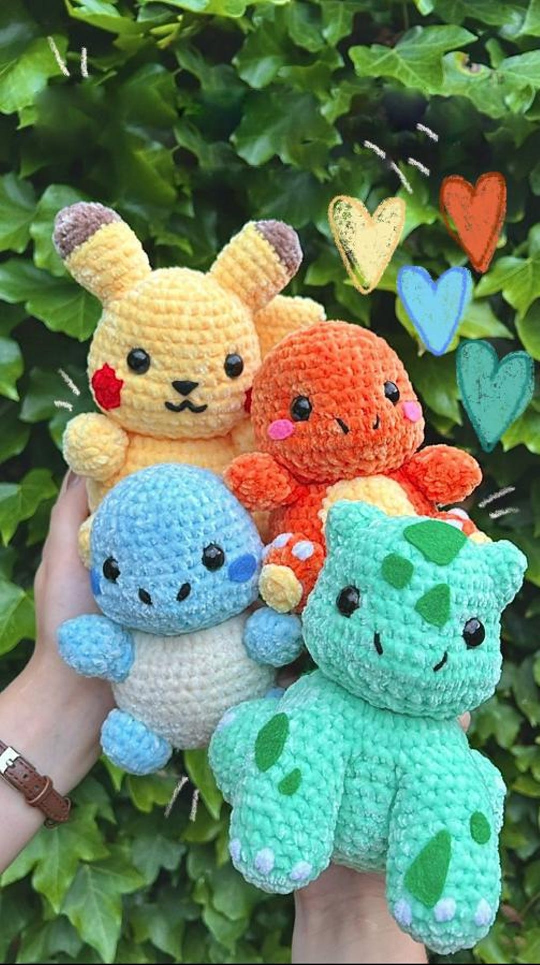 ポケモン あみぐるみ フシギダネ ゼニガメ ヒトカゲ il_1080xN.6860132425_ijg3.jpg