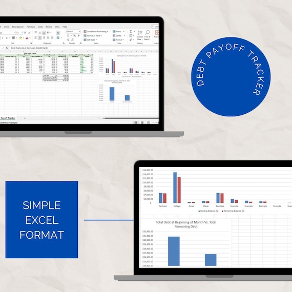 Debt Payoff Tracker Excel | Editable Loan Repayment Spreadsheet | Snowball Method | Progress Chart + Auto Calculations | Debt Deleter