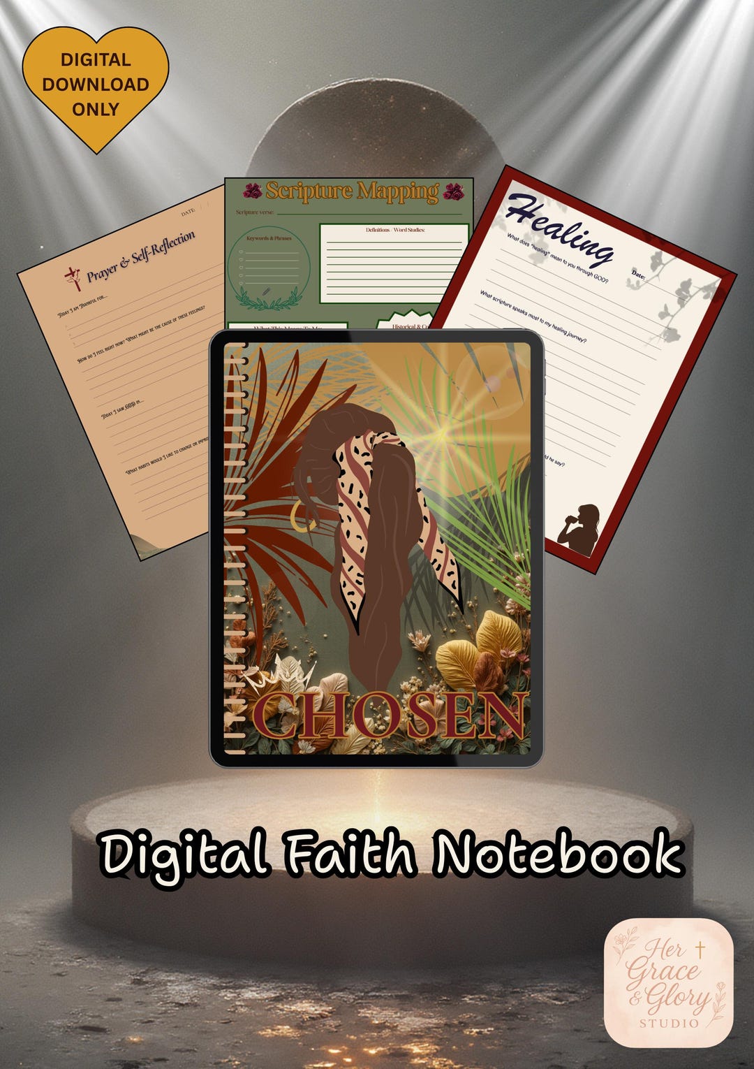 Chosen Faith-based Digital Notebook | Christian Prayer and Healing ...