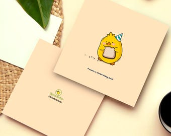 Party Duck Birthday card - Kawaii Card | Cards for her, Cards for him | Funny cute birthday Card For Boyfriend For Girlfriend For Friend