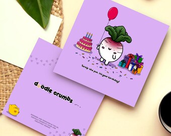 Kawaii Turnip Birthday Card | Cards for her, Cards for him | Funny cute birthday Card For Boyfriend card for girlfriend