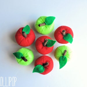 Felt Apples, set of 7 image 1