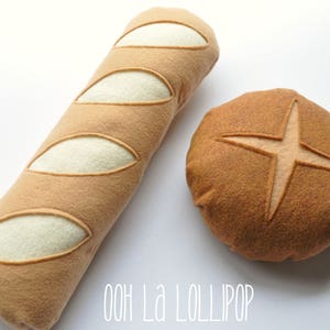 Market Fresh Bakery Bread, felt bread for pretend play or for decoration in the kitchen image 2