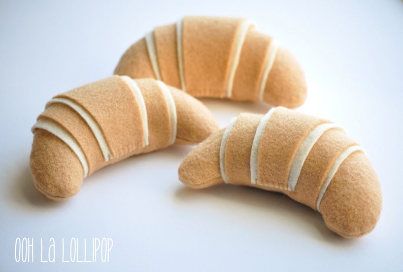 Felt Croissants, choose from set of 3-6 image 4