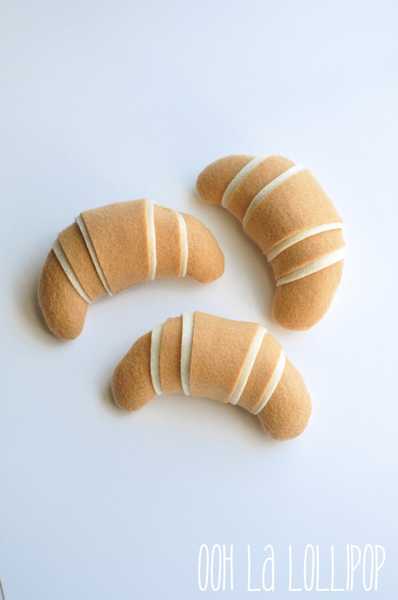 Felt Croissants, choose from set of 3-6 image 2