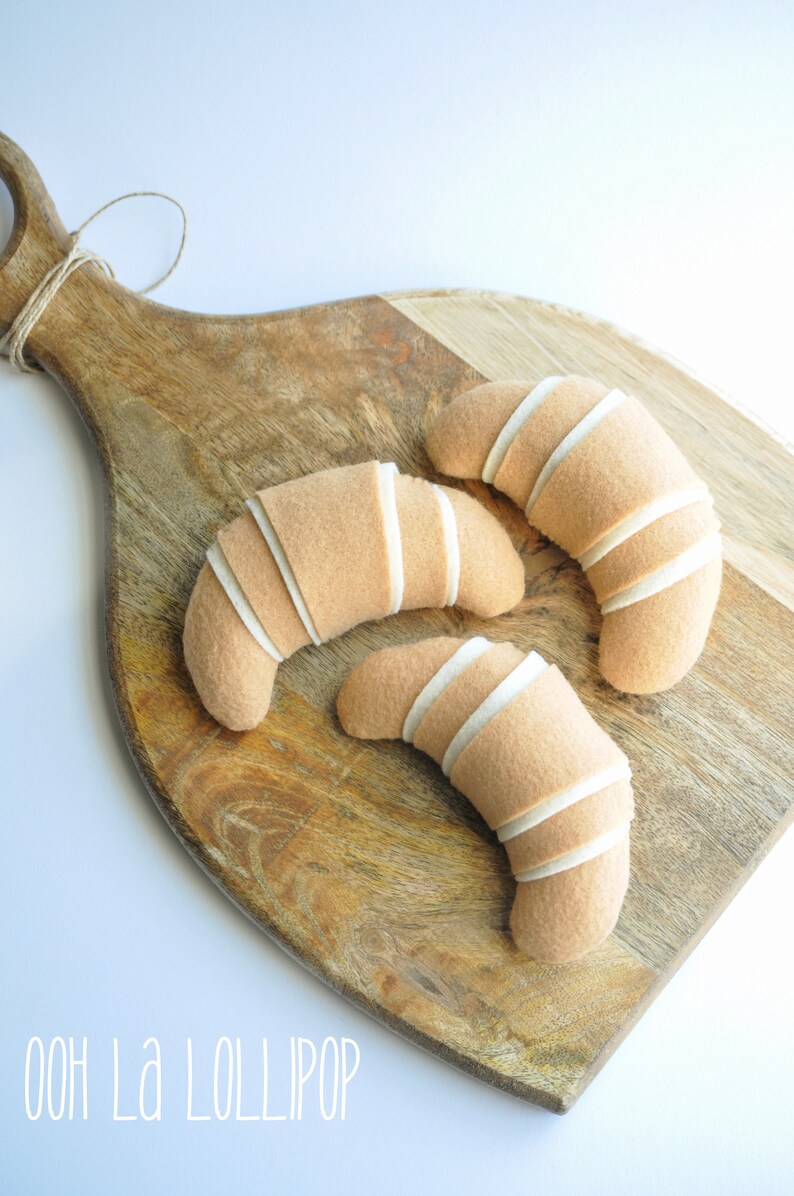 Felt Croissants, choose from set of 3-6 image 3