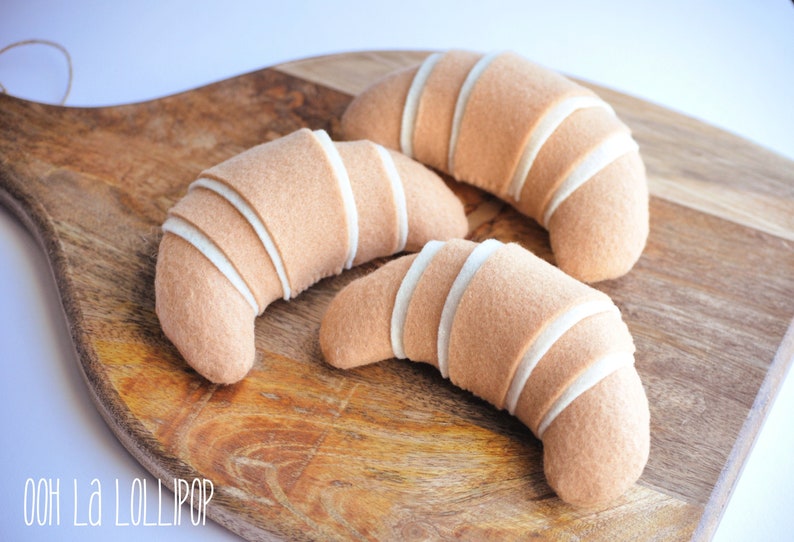 Felt Croissants, choose from set of 3-6 image 1