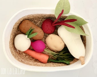 Felt Root Vegetable Set