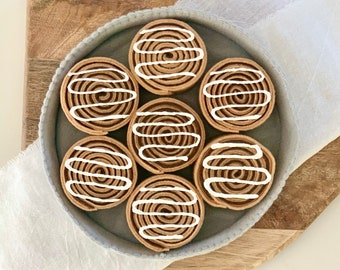 Felt Cinnamon Rolls, with option to add baking pan and piping bag