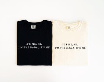 Camisetas minimalistas para anunciar el embarazo, conjunto para parejas, camiseta para futura mamá, camiseta para futuro papá, camiseta para revelar el bebé, regalo para futuros padres.