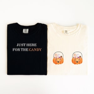 Couples Halloween Matching Shirts Funny Candy Shirts Cute Couples Halloween Tees His And Hers Halloween Outfit Idea