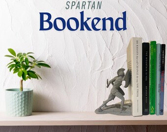 The Spartans bookend, Greek themed decor | great gift idea for book lovers |  unique shelf art | office and home decor | Greek soldier