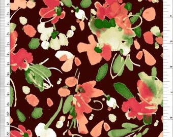 Challis Rayon Printed Inkling, Woven Fabric, Rayon Fabric, Floral Fabric, Dress Fabric