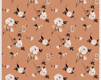 Challis Rayon Printed Aisha, Woven Fabric by the yard, Rayon Fabric, Floral Fabric, Dress Fabric
