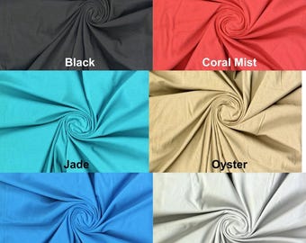 Cotton Jersey Spandex 190 GSM Knit Fabric by the Yard Stretch Cotton Fabric Sewing Fabric Apparel Fabric Soft Cotton Jersey Knit High