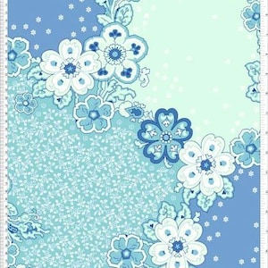 LITLOOK-Chiffon Printed Mika Floral Fabric Sheer Dressmaking Chiffon Sewing Fabric