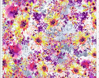 Challis Rayon Printed Astoria, Floral Fabric, Rayon Fabric, Dress Fabric, Sewing Fabric by Yard