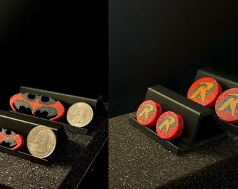 8pc - Batman and Robin (1997) | Kandi | 3D Printed Bead | Desk Decor | Personalized Stationery | Rave