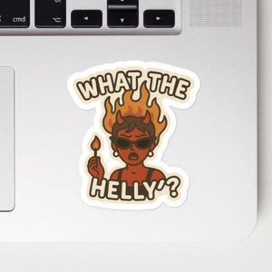 What the Helly Sticker – Funny Helly Berry Girl Meme Sticker | Trendy Aesthetic Vinyl Sticker for Laptop, Water Bottle, Journaling