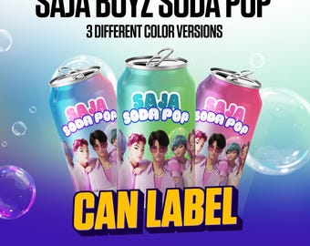 K-Pop Saja Boys Getränkedosen Verpackung, Dämonenjäger Fan Art (Digitaler Download)