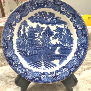 6&quot; Allertons England Blue Willow Pattern Plate