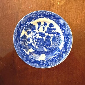 3 7/8" Blue Willow Butter Pat Small Plate