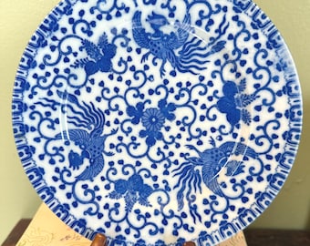 18 cm Noritake Dessertteller Howo Blau-Weiss