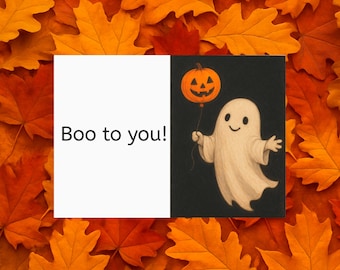Halloween Greeting Cards - Spooky Ghost Design, Greeting Cards for Fall Celebrations, Boo to You! October Gifts, Cute Card Set, [...]