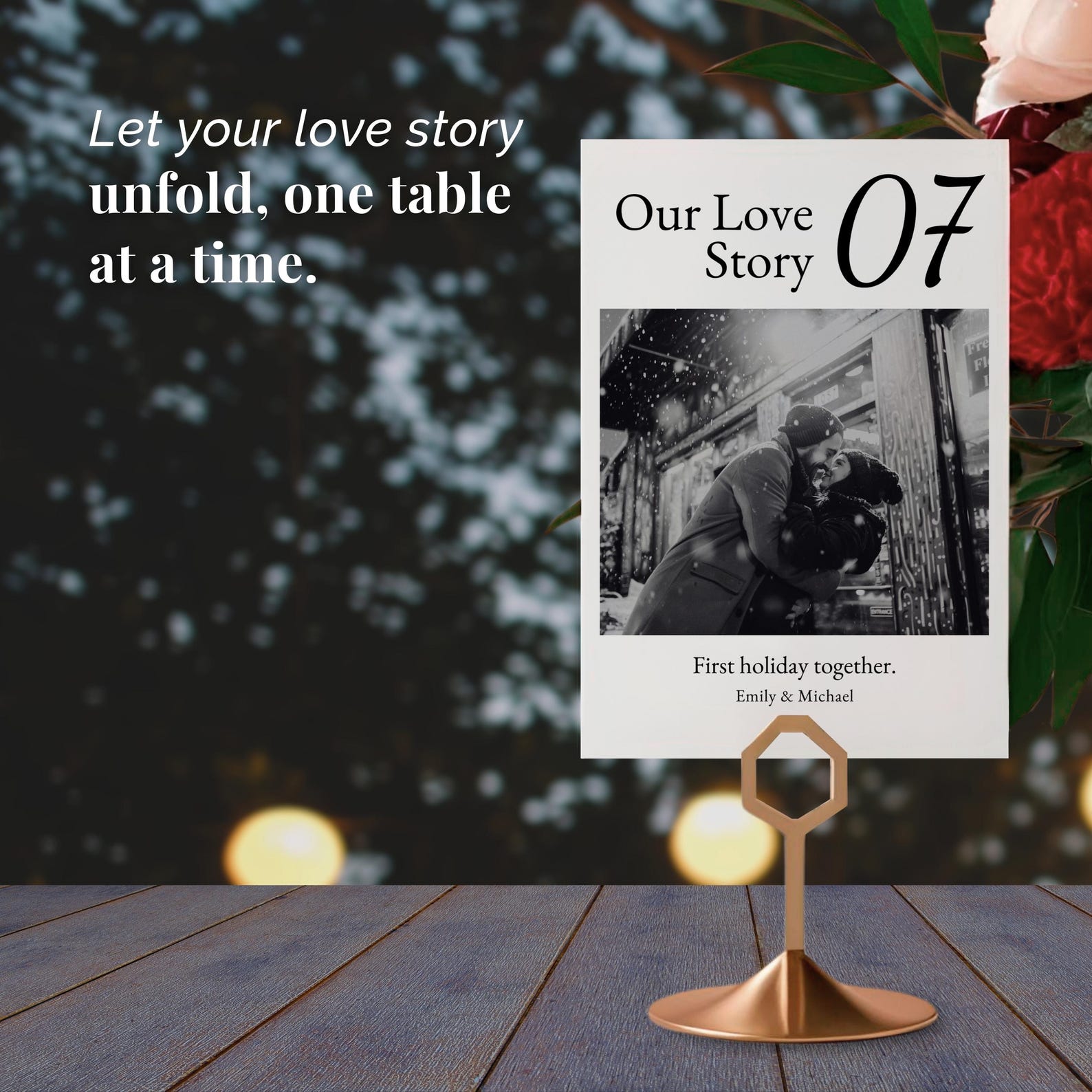 Table Numbers Wedding Template, Wedding Table Numbers With Photos ...
