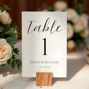 Wedding table numbers Canva Template, Elegant Table number signs, Minimalist wedding decor, editable table numbers reception cards printable