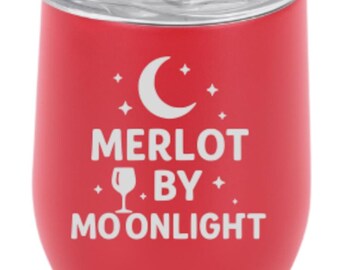 Set of 4 - Engraved Camping Wine Tumbler: Funny Slogan Insulated Stainless Steel