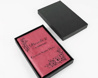 Personalized Proverbs 31 Woman Vegan Leatherette Prayer Journal
