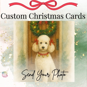 Benutzerdefinierte Weihnachtskarte Haustier Porträt Urlaub Hund Katze Kunstwerk Digital Art Bundle personalisierte druckbare Fotokarten Geschenk Tierliebhaber druckbar