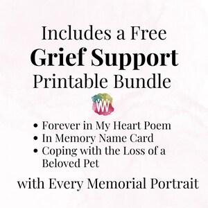 Pet Memorial Portrait Rainbow Bridge Artwork Digital Dog Cat Angel Wings Tribute Custom Gift Sympathy Present Loss Keepsake Heaven Art image 15