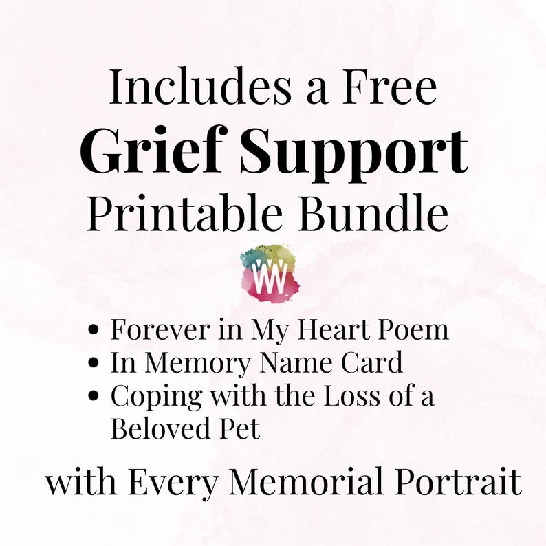 Pet Memorial Portrait Rainbow Bridge Artwork Digital Dog Cat Angel Wings Tribute Custom Gift Sympathy Present Loss Keepsake Heaven Art image 15