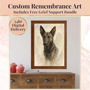 Custom Pet Memorial Portrait with Angel Wings Rainbow Bridge Tribute Artwork from Photo Dog Cat Loss Gift Remembrance Digital Keepsake
