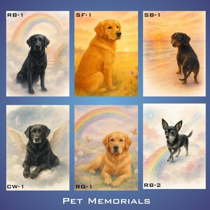 Pet Memorial Portrait Rainbow Bridge Artwork Digital Dog Cat Angel Wings Tribute Custom Gift Sympathy Present Loss Keepsake Heaven Art image 7