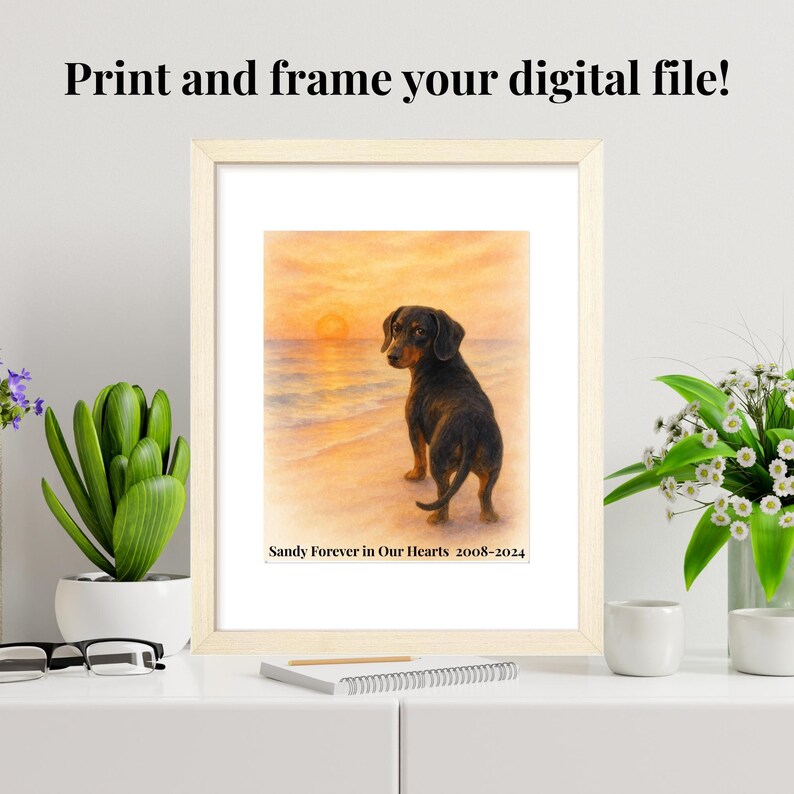 Rainbow Bridge Artwork Pet Portrait Memorial Tribute Custom Digital Design Heavenly Scene Creation Angel Wings Option Commemorative Pet Keepsake Dog Cat Animal Remembrance Sympathy Gift Idea Loss Support Present Personalized Memory Tribute